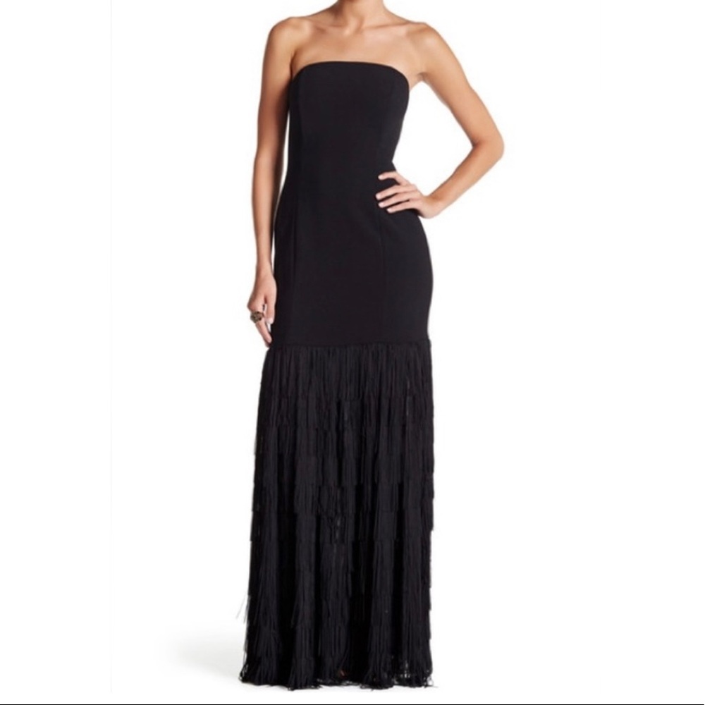 Jay Godfrey Black Fringe Dress/Gown
